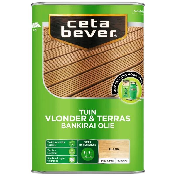 Cetabever Vlonder- & Terrasolie Bankirai UV Proof, Blank - 4 L