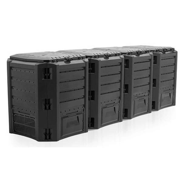 Compostsysteem Zwart 1600 Liter - 4 Vaten 3 Compostsysteem Zwart 1600 Liter - 4 Vaten