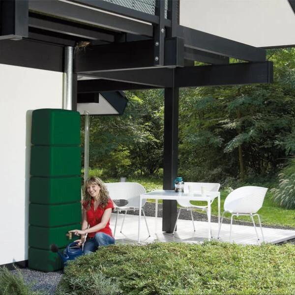 Regenton Slim Muurmodel 300 L - Groen 4 Regenton Slim Muurmodel 300 L - Groen - Afbeelding 2