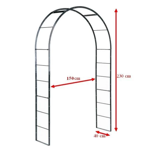 Rozenboog Massief Groen 150 × 40 × 230 Cm - Afbeelding 3