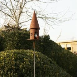 Voederhuis Met Puntdak + Grondpin - Decoroest -Tuindecoratie Winkel vogelhuis met puntdak 14 x 43 cm 1520092461 1 600