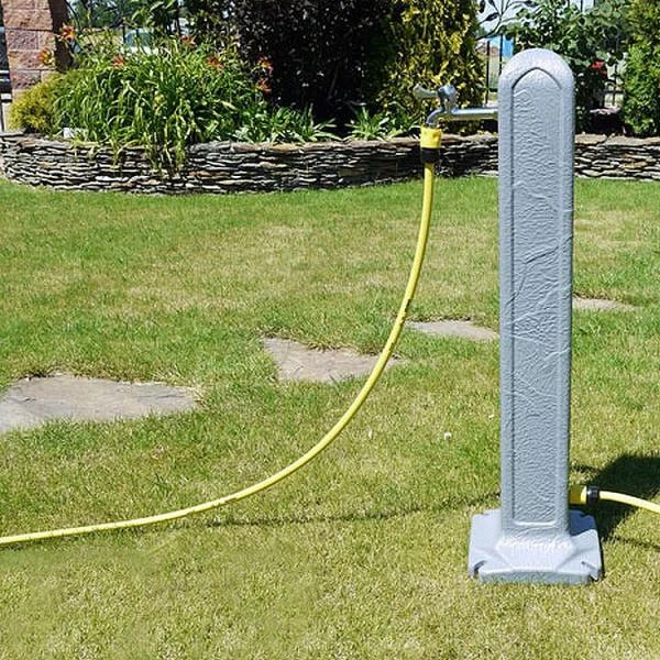 Waterzuil Met Kraan En Aansluiting - Grijs 3 Waterzuil Met Kraan En Aansluiting - Grijs